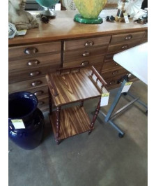 CONSOLE BOIS A COLONNES A GALERIE 