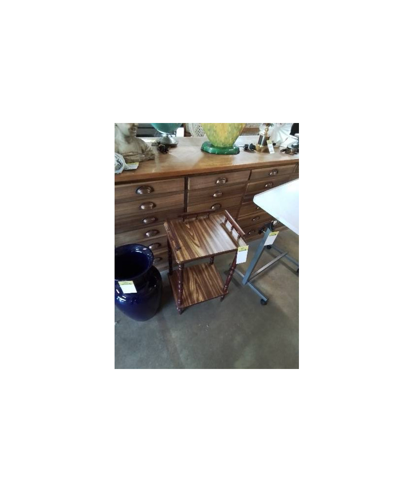 CONSOLE BOIS A COLONNES A GALERIE 