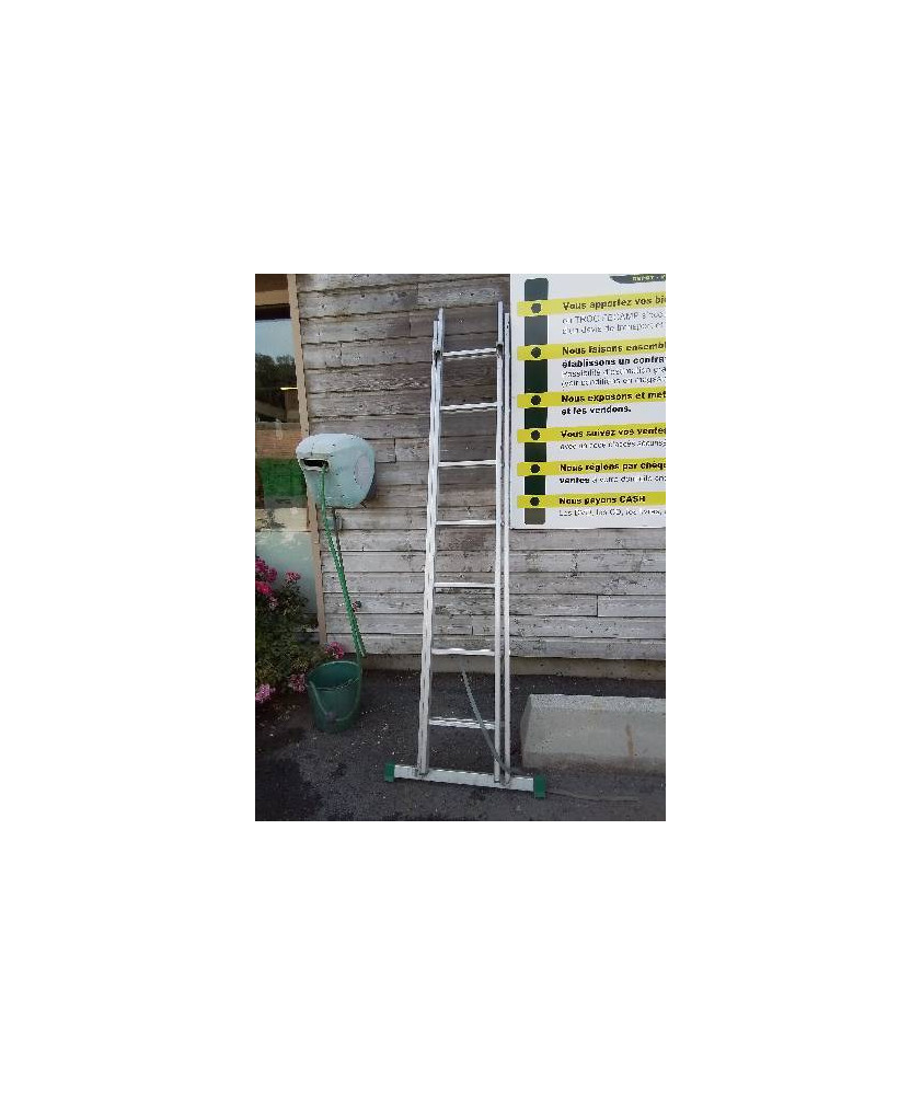 ÉCHELLE ALU COULISSANTE 2 PANS  TRANSFORMABLE  SERIE PRO 150KG 3,60 M