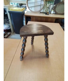 PORTE PLANTE DEMI LUNE BOIS TRIPODE 