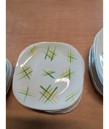 36 ASSIETTES CÉRAMIQUE KELLER&GUERIN LUNÉVILLE MILIEU XXE