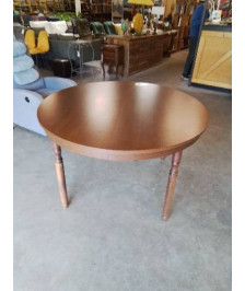 TABLE RONDE 1 RALLONGE PAPILLON  BOIS  PIEDS RONDS120X75 