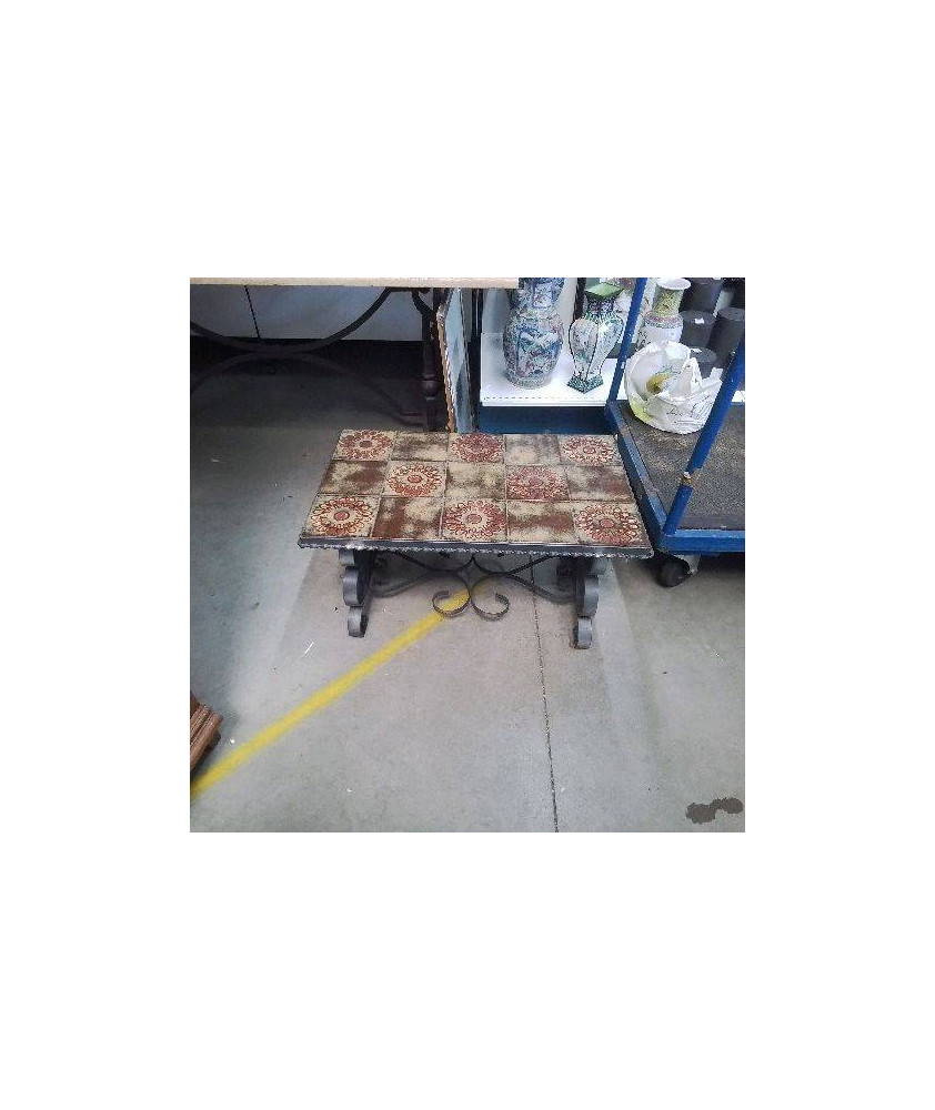 TABLE BASSE PIED FER FORGÉ 