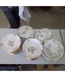 SERVICE VAISSELLE PORCELAINE DE LIMOGES 
