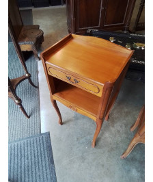 CHEVET BOIS CLAIR 1 TIROIR 1 NICHE STYLE REGENCE 