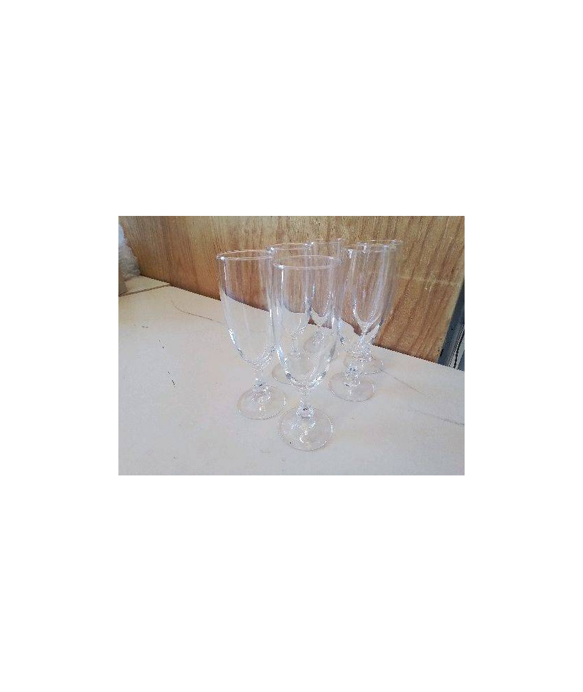 LOT DE 6 FLUTES A CHAMPAGNE
