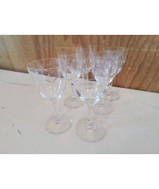 LOT DE 6 VERRES EN CRISTAL 