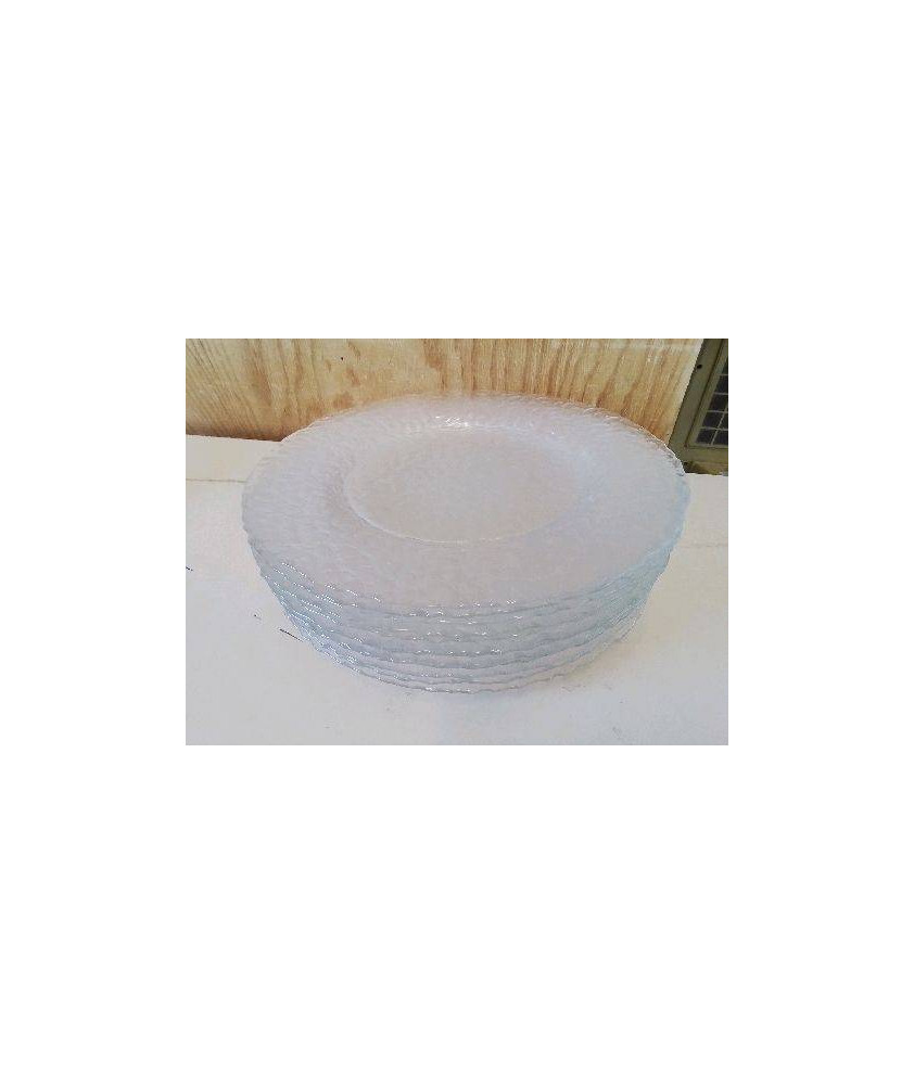 LOT DE 12 ASSIETTES EN VERRES 