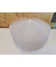 LOT DE 12 ASSIETTES A DESSERT EN VERRE