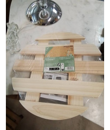 PORTE PLANTE A ROULETTES BOIS CLAIR 