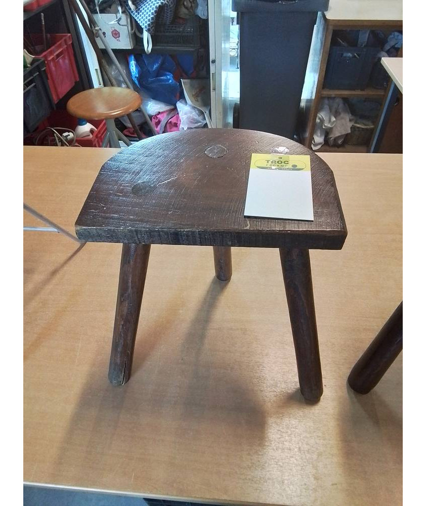 PORTE PLANTE DEMI LUNE TRIPODE BOIS