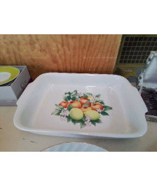PLAT À FOUR MOTIF FRUITS 