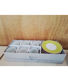 COFFRET CAFÉ TASSES ET SOUCOUPES 