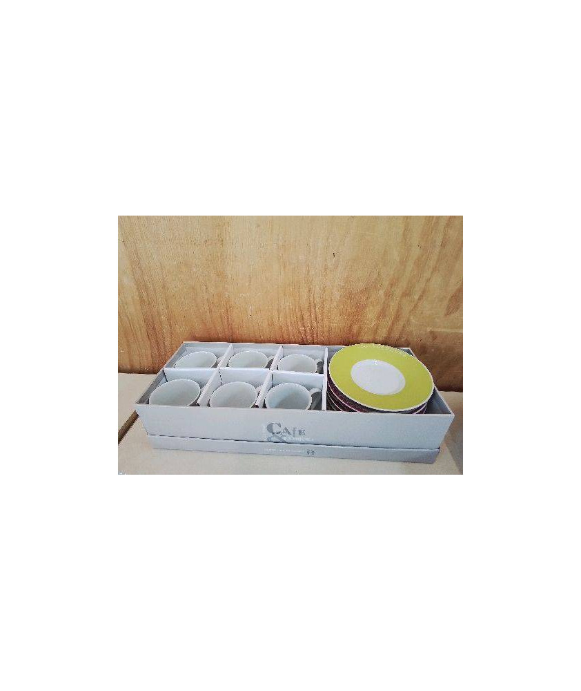 COFFRET CAFÉ TASSES ET SOUCOUPES 