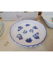 MOULE EN PORCELAINE BLEU MOTIF FRUITS 