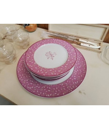 SERVICE VIOLET MOTIF FLORAL 