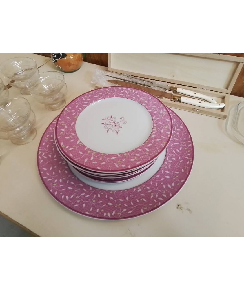 SERVICE VIOLET MOTIF FLORAL 