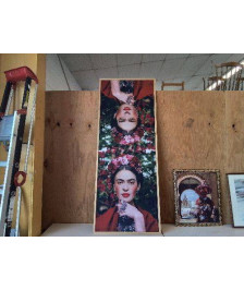 GRAND CADRE FOULARD FRIDA KAHLO 
