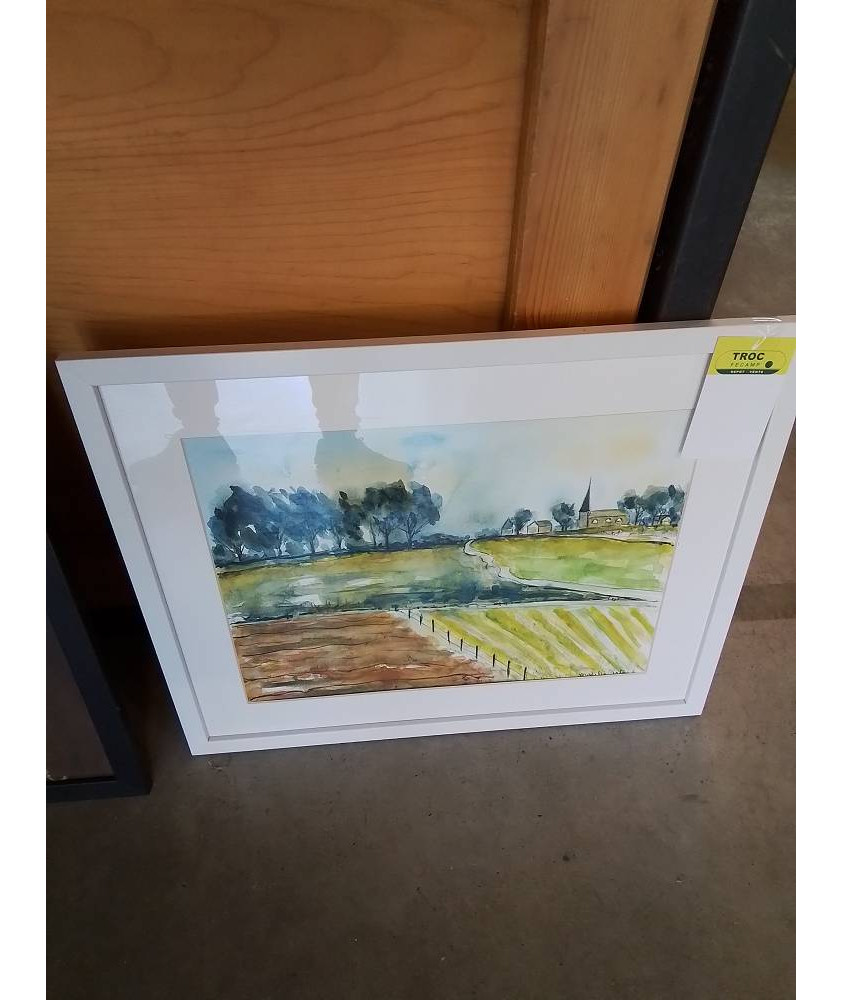 AQUARELLE PAYSAGE DE CAMPAGNE