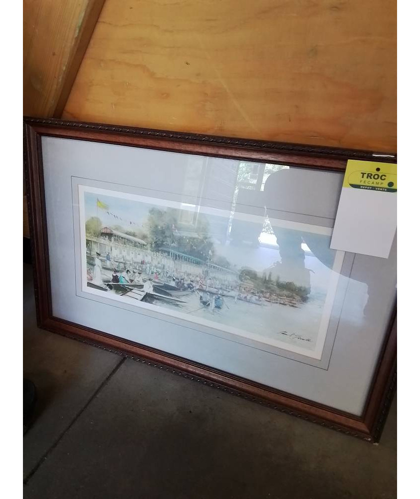 GRAVURE BORD DE SEINE