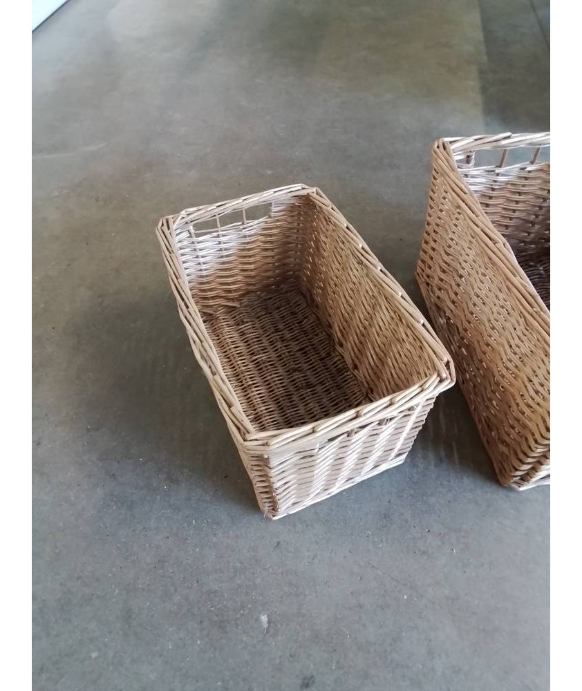 PANIER RECTANGULAIRE 2 ANSES VANNERIE 