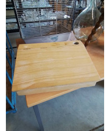 PUPITRE DE TABLE BOIS CLAIR AVEC ENCRIER 