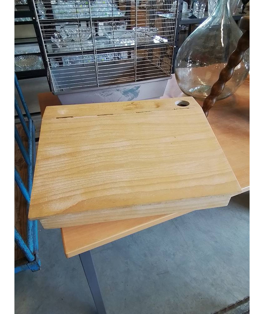 PUPITRE DE TABLE BOIS CLAIR AVEC ENCRIER 