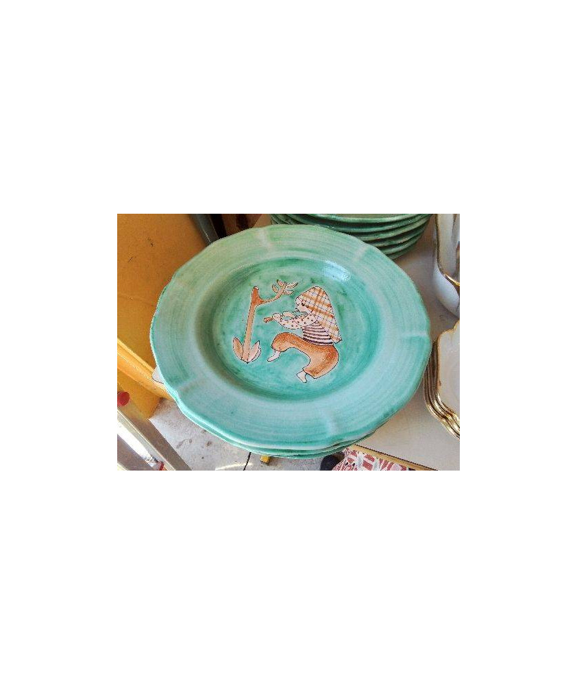 LOT DE 5 ASSIETTES CREUSES VIETRI ITALY
