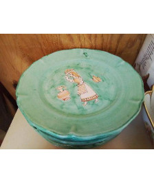 LOT DE 6 ASSIETTES PLATES VIETRY ITALY