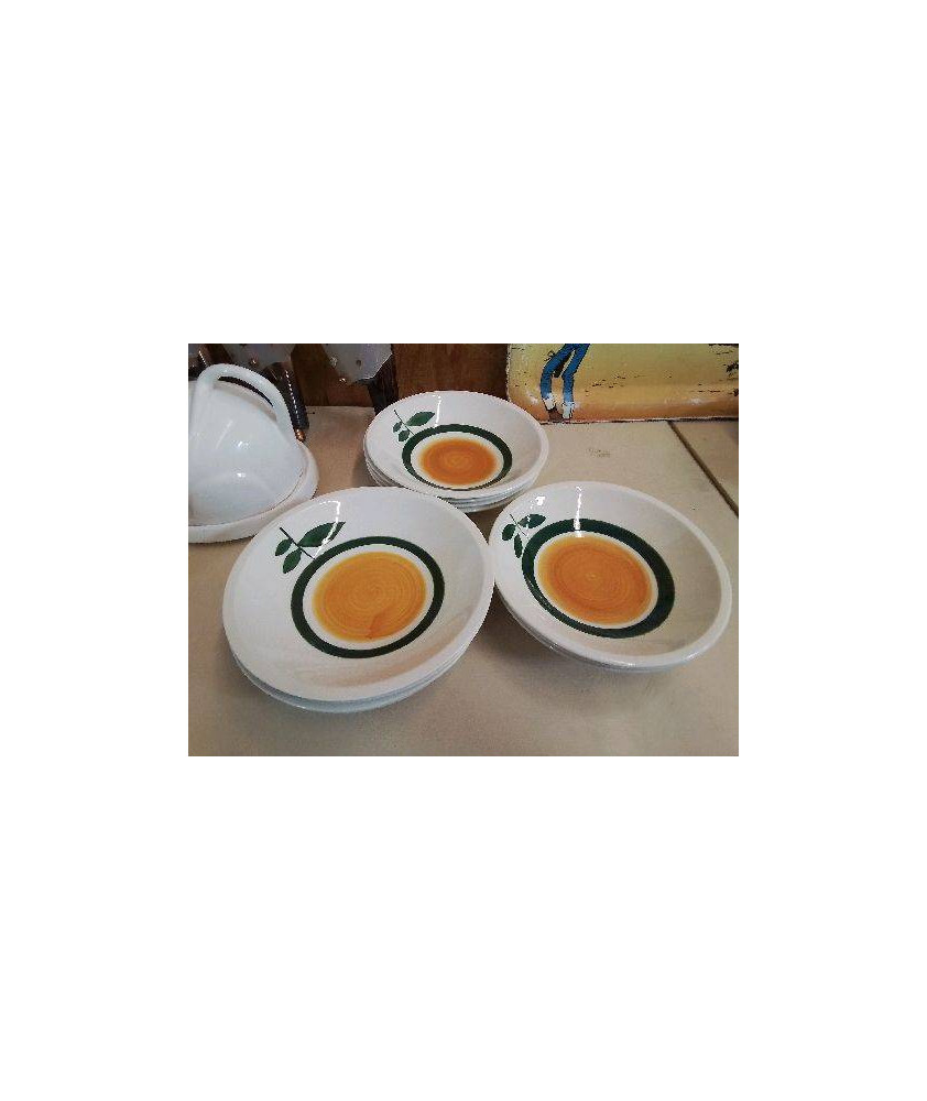 LOT DE 11 ASSIETTES GIEN ASCOLI