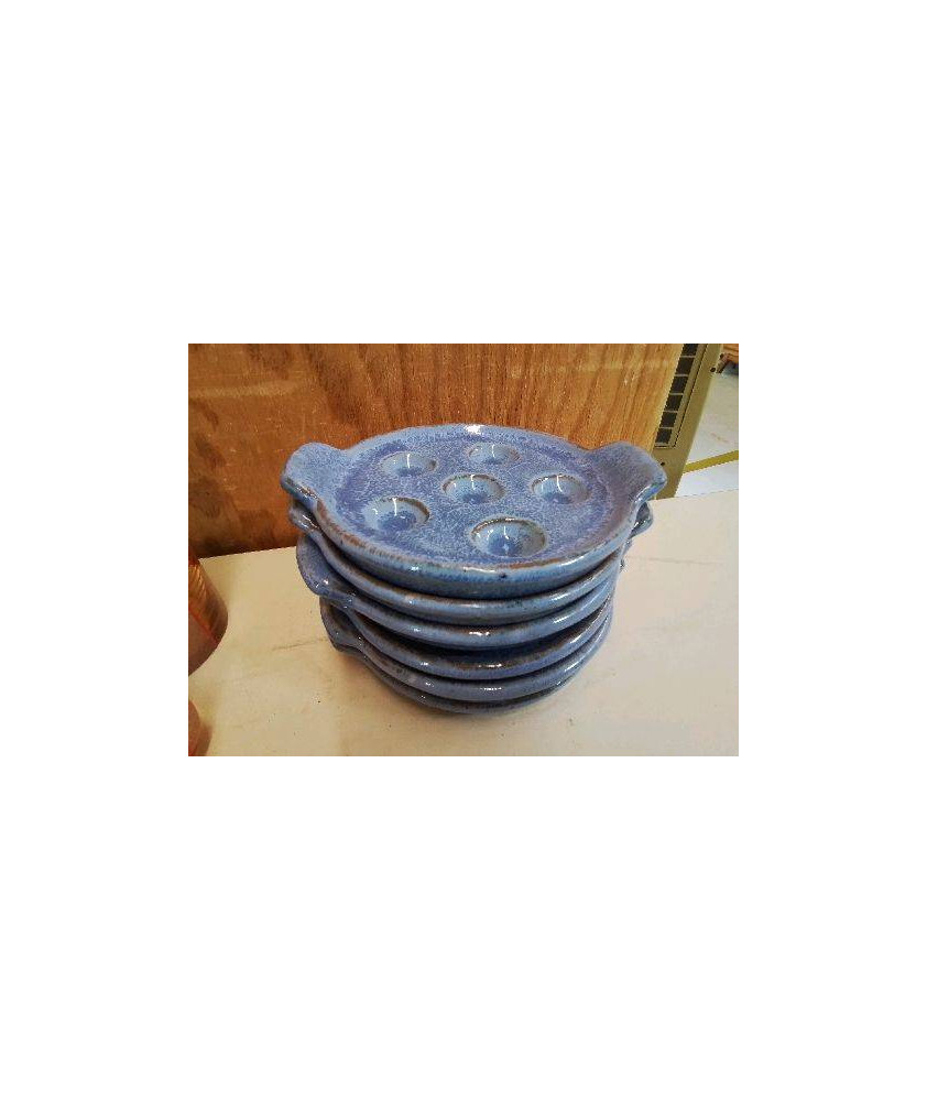 LOT DE 6 ASSIETTES A ESCARGOT 