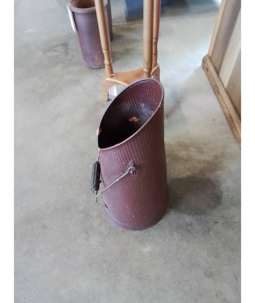 SEAU A CHARBON MÉTAL MARRON