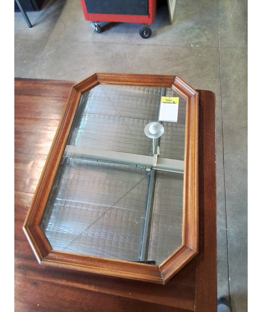 MIROIR OCTOGONAL BOIS MOULURÉ 