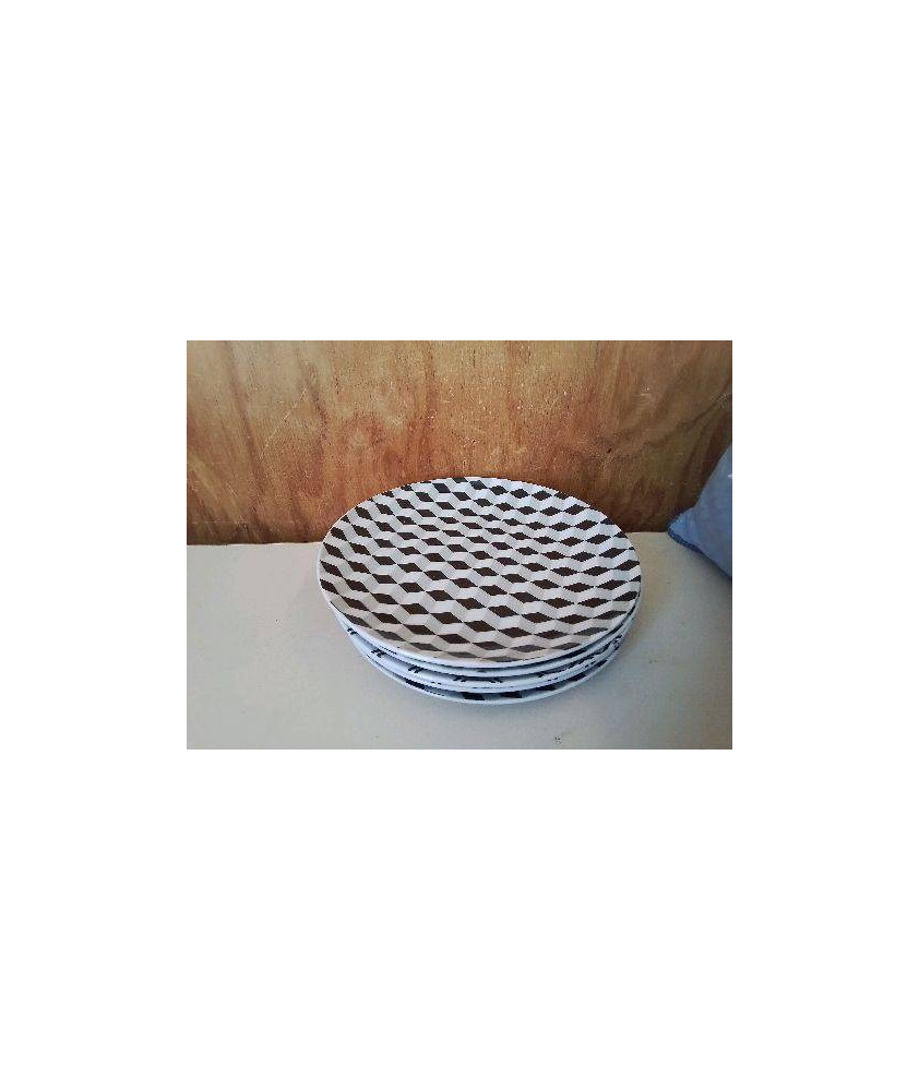 LOT DE 5 ASSIETTES À DESSERT MOTIF 