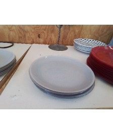 LOT DE 5 ASSIETTES À DESSERT GRISE 