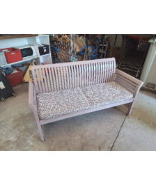BANC RELOUKER AVEC COUSSIN MOTIF NOIR 