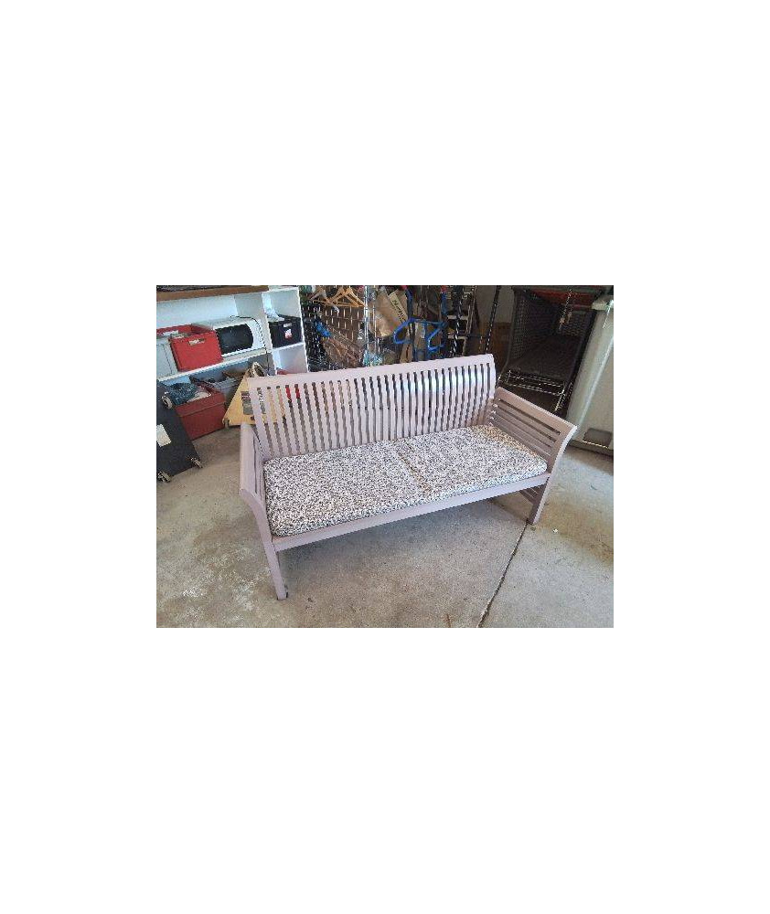BANC RELOUKER AVEC COUSSIN MOTIF NOIR 