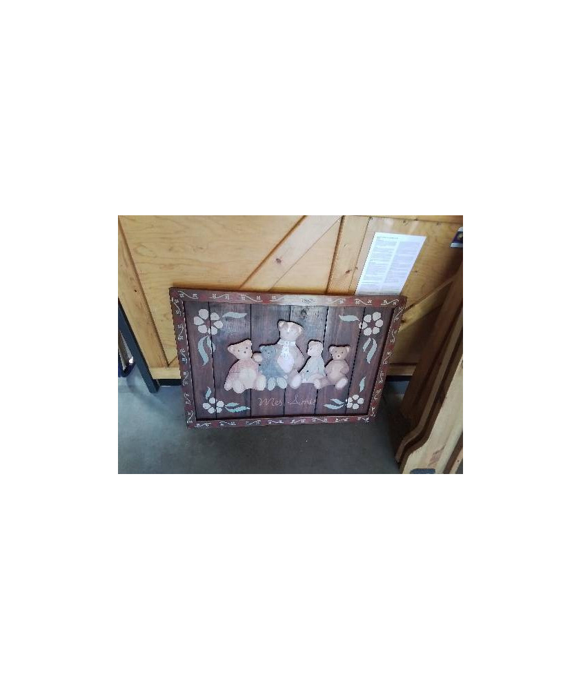 TABLEAU RECTANGULAIRE BOIS AU NOUNOURS MES AMIS COUNTRY CORNER 