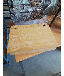 PUPITRE DE TABLE BOIS CLAIR AVEC ENCRIER 