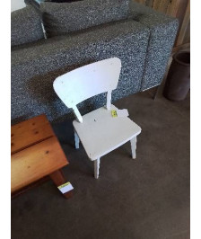 CHAISE ENFANT BOIS PEINT BLANC ANNÉES 50