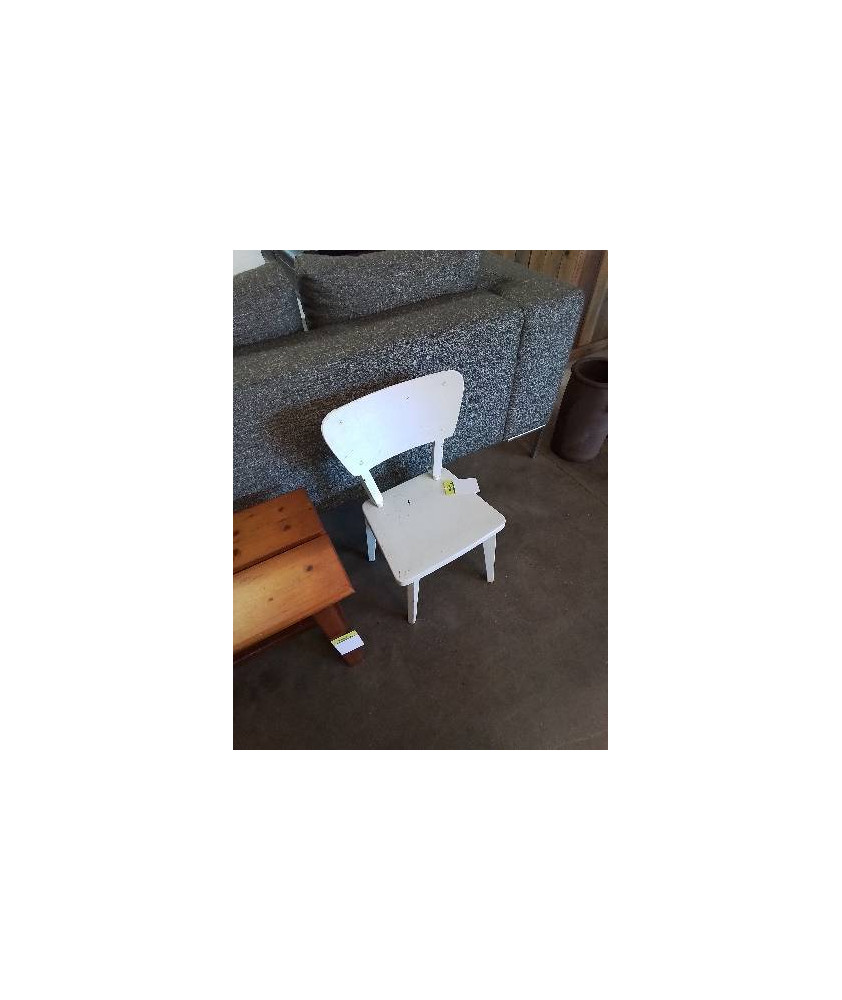 CHAISE ENFANT BOIS PEINT BLANC ANNÉES 50