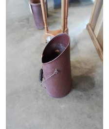 SEAU A CHARBON MÉTAL MARRON