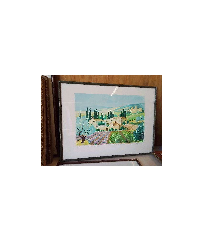 LITHOGRAPHIE PROVENÇALE SIGNÉ JEAN GABRIEL 