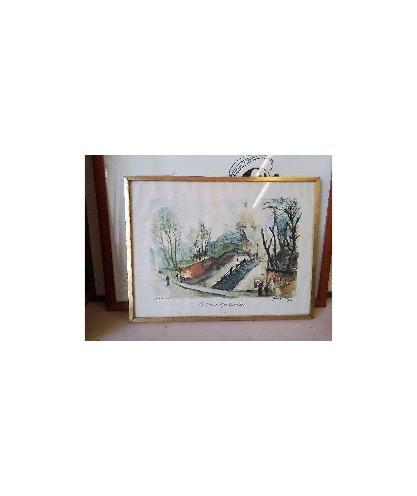 AQUARELLE DU VIEUX MONTMARTRE 