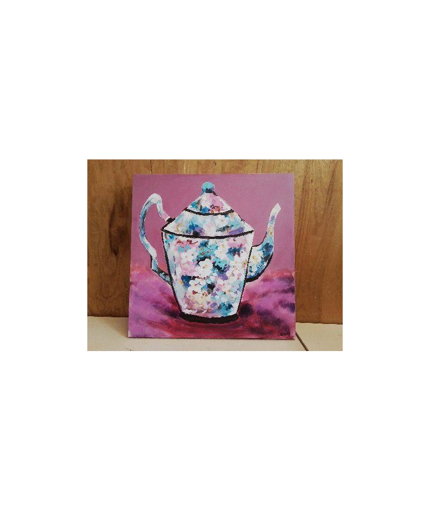PEINTURE THÉIÈRE FLEURIE