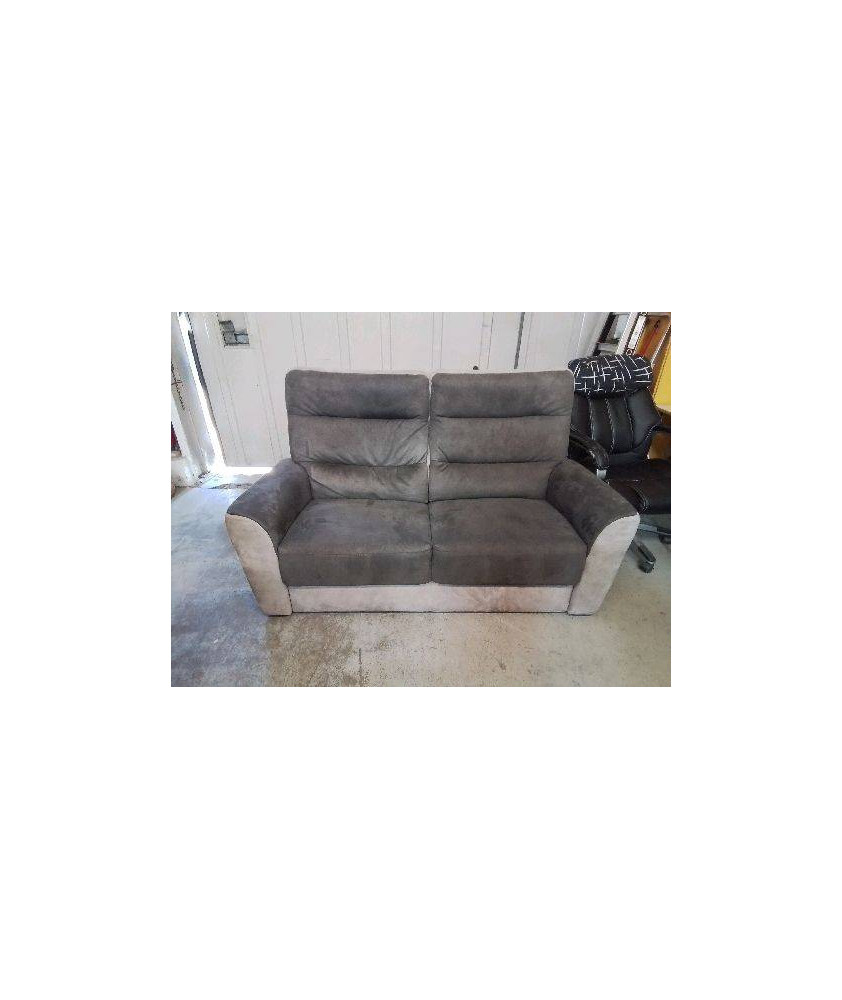 CANAPE 2 PLACES MICRO FIBRE GRIS