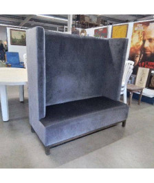 BANQUETTE CANAPÉ DOSSIER HAUT GRIS 