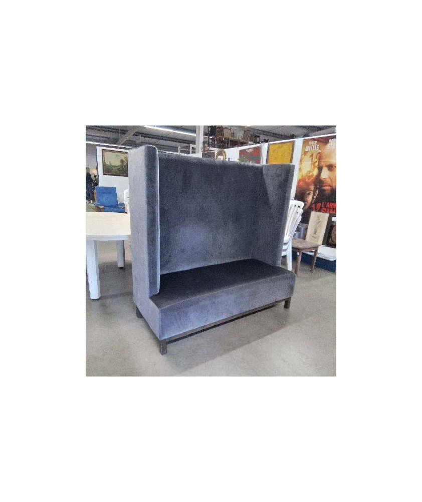 BANQUETTE CANAPÉ DOSSIER HAUT GRIS 