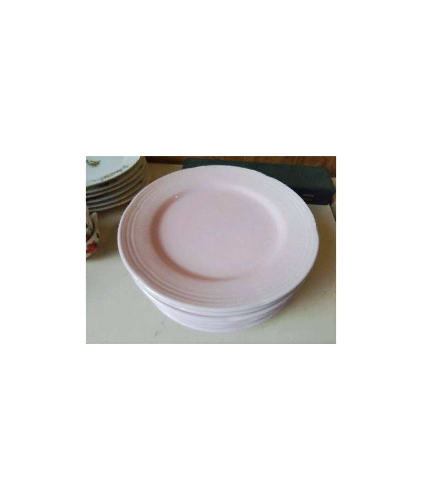 LOT DE 8 ASSIETTES ROSES