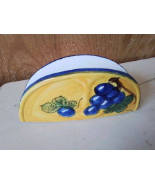 PORTE SERVIETTES EN FAIENCE ÉMAILLÉE 